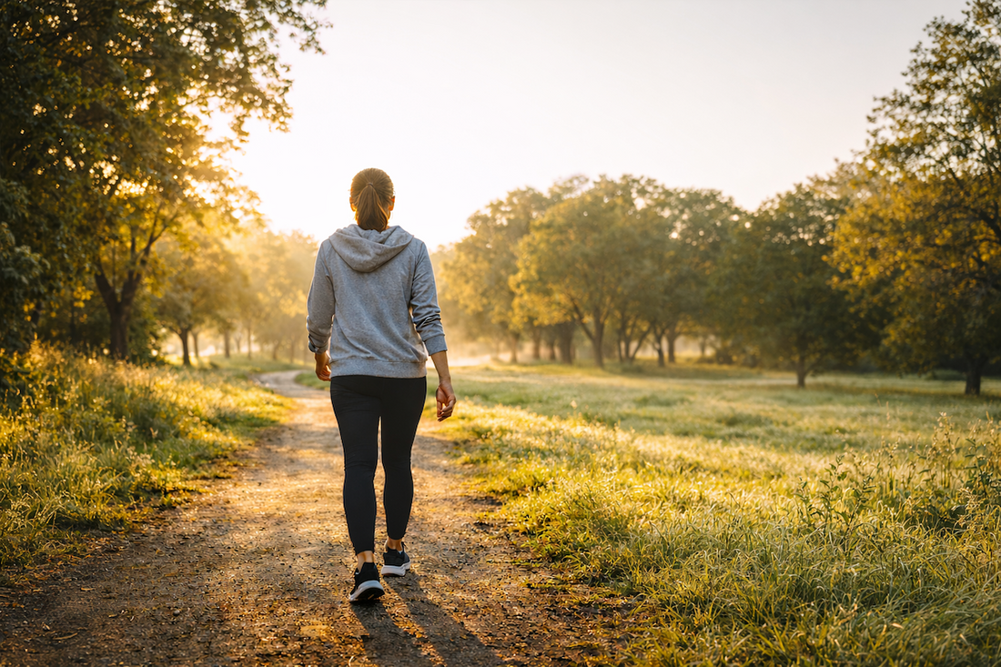 persona repitiendo un hábito saludable como caminar o entrenar