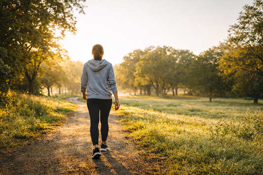 persona repitiendo un hábito saludable como caminar o entrenar